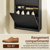 SoBuy FSR204-SCH Meuble à Chaussures Suspendu - Armoire à Chaussures, Meuble Chaussures - Installation Horizontale ou Verticale - pour Entrée, Derrière la Porte, Couloir, Noir, 50x19x100cm
