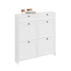 SoBuy FSR208-W Meuble à Chaussures Gain de Place Ultra-Slim 19cm – Entrée Étroite – 100x19x107 cm Blanc