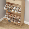 SoBuy FSR212-N Meuble à Chaussures Gain de Place – Entrée Étroite – 60x24x95 cm Naturel