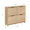 SoBuy FSR214-N Meuble à Chaussures Gain de Place – Entrée Étroite – 100x24x83 cm Naturel