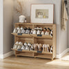 SoBuy FSR214-N Meuble à Chaussures Gain de Place – Entrée Étroite – 100x24x83 cm Naturel