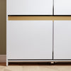 SoBuy FSR225-E-W Armoire à Chaussures Blanc 4 Portes Rabattantes – Meuble à Chaussures 8 Paires pour Entrée et Couloir – 103×19×99,5 cm, Charge 31 kg