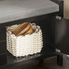 SoBuy FSR63-II-SCH Banc à Chaussures avec Coussin Rembourré et 2 Portes, Meuble d'Entrée – 91x30x50 cm, Noir