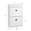 SoBuy FSR78-WG Meuble à Chaussures Gain de Place – Entrée Étroite – 54x24x82 cm Effet Bois Blanc