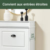 SoBuy FSR78-WG Meuble à Chaussures Gain de Place – Entrée Étroite – 54x24x82 cm Effet Bois Blanc