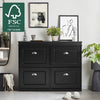 SoBuy FSR79-SCH Armoire à Chaussures 4 Abattants, Rangement 16 Paires pour Entrée Couloir – 105x24x83 cm, Noir