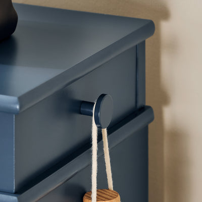 SoBuy FSR82-K-B Banc à Chaussures avec Coussin Rembourré, 1 Abattant, Tiroir et Crochet, Slim 24cm – 60x24x52 cm, Bleu