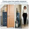 SoBuy FSR94-B – Armoire à Chaussures Slim 24 cm – 3 Abattants, Tiroir et Crochet – 12 Paires – Bleu FSC®