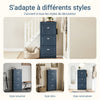 SoBuy FSR94-B – Armoire à Chaussures Slim 24 cm – 3 Abattants, Tiroir et Crochet – 12 Paires – Bleu FSC®