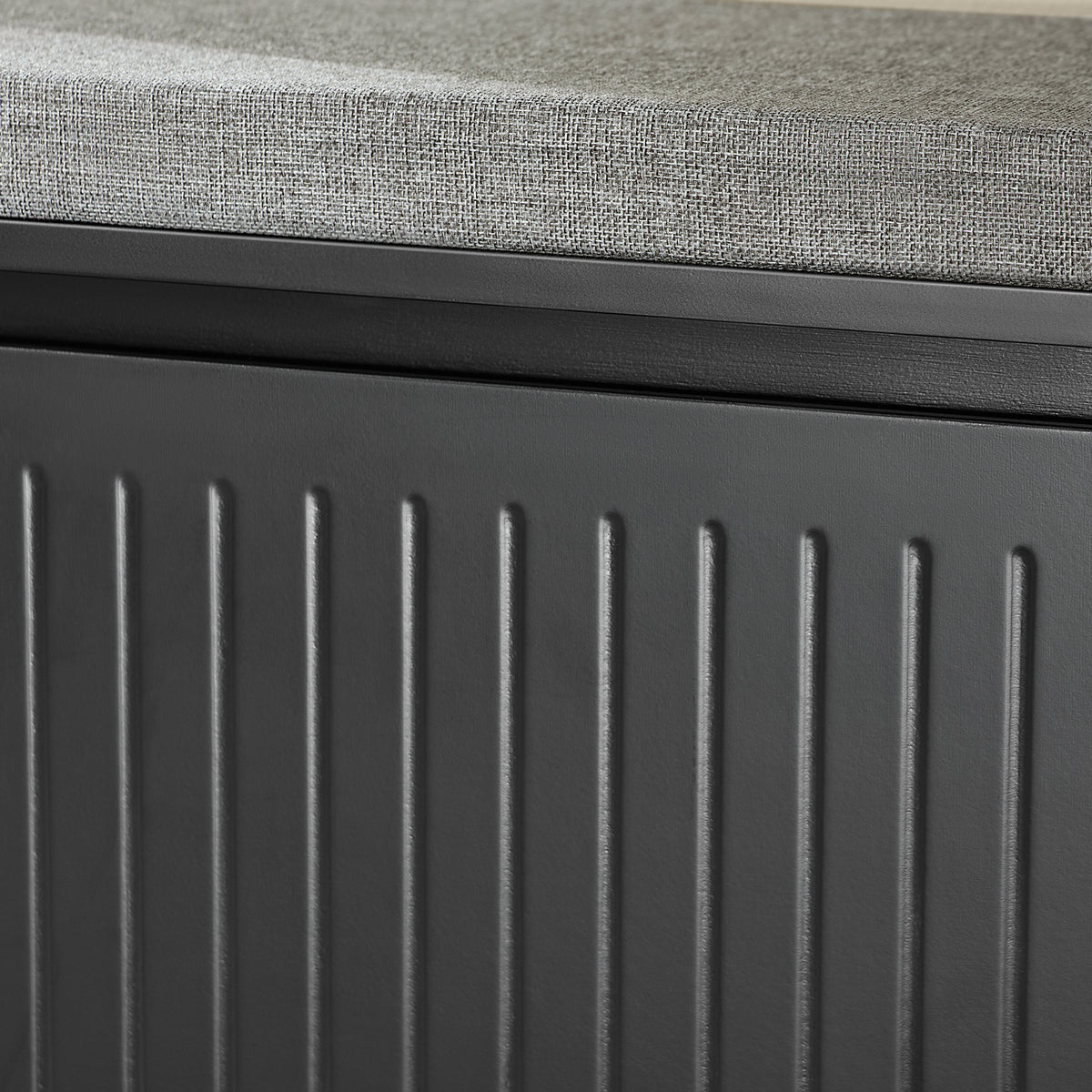 SoBuy FSR98-L-SCH Banc à Chaussures avec Coussin Rembourré et 1 Abattant pour Entrée Couloir – 80x26x45 cm, Noir