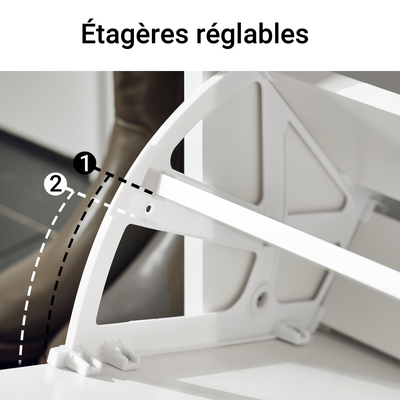 SoBuy FSR98-L-W Banc à Chaussures avec Coussin Rembourré et 1 Abattant pour Entrée Couloir – 80x26x45 cm, Blanc
