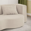 SoBuy FST101-MI Canapé-Lit Convertible Beige 2 Places – Lit d'Appoint Pliable, Velours Côtelé Confortable, 2 Coussins Inclus – 177×107×32 cm, Charge 227 kg