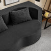 SoBuy FST101-SCH Canapé-Lit Convertible 2 Places Noir – Lit d'Appoint Dépliable pour Petits Espaces, Velours Côtelé Entièrement Déhoussable – 177×107×32 cm, Charge 227 kg
