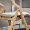 SoBuy FST40-HGx2 Lot de 2 Chaises Pliantes Rembourrées en Bois – Housse Amovible Lavable – Naturel