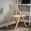 SoBuy FST40-HGx2 Lot de 2 Chaises Pliantes Rembourrées en Bois – Housse Amovible Lavable – Naturel