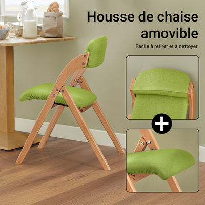 SoBuy FST92-GR Chaise Pliante Rembourrée en Bois – Vert