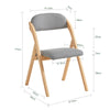SoBuy FST92-Nx2 Lot de 2 Chaises Pliantes Rembourrées en Bois – Gris Clair