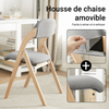 SoBuy FST92-Nx2 Lot de 2 Chaises Pliantes Rembourrées en Bois – Gris Clair