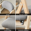 SoBuy FST92-Nx2 Lot de 2 Chaises Pliantes Rembourrées en Bois – Gris Clair