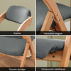 Prévente SoBuy FST92-SGx2 Lot de 2 Chaises Pliantes Rembourrées en Bois – Gris Foncé