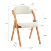 SoBuy FST92-Wx2 Lot de 2 Chaises Pliantes en Bois Massif avec Housse Lavable – Crème