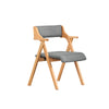 SoBuy FST98-HG Chaise Salle à Manger Pliante en Bois avec Coussin – Chaises de Cuisine et Chaise de Salon Pliable Confortable, Chaises Bois pour Bureau ou Jardin, Gain de Place, Gris