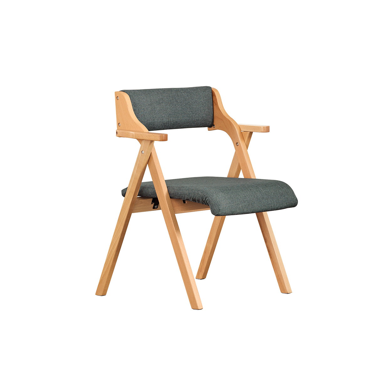 SoBuy FST98-SG Chaise Salle à Manger Pliante en Bois avec Coussin – Chaises de Cuisine et Chaise de Salon Pliable Confortable
