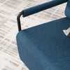 SoBuy FST99-B Fauteuil de Salon en Velours avec Repose-Pieds – Design Industriel Confortable – 59,5×67×78 cm, Bleu Nuit