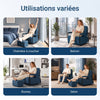 SoBuy FST99-B Fauteuil de Salon en Velours avec Repose-Pieds – Design Industriel Confortable – 59,5×67×78 cm, Bleu Nuit