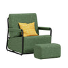 SoBuy FST99-SY Fauteuil Relax en Velours Côtelé avec Repose-Pieds – Design Pliable – 59×74×78 cm, Vert Foncé