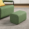 SoBuy FST99-SY Fauteuil Relax en Velours Côtelé avec Repose-Pieds – Design Pliable – 59×74×78 cm, Vert Foncé