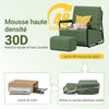 SoBuy FST99-SY Fauteuil Relax en Velours Côtelé avec Repose-Pieds – Design Pliable – 59×74×78 cm, Vert Foncé