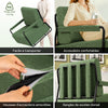 SoBuy FST99-SY Fauteuil Relax en Velours Côtelé avec Repose-Pieds – Design Pliable – 59×74×78 cm, Vert Foncé