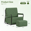 SoBuy FST99-SY Fauteuil Relax en Velours Côtelé avec Repose-Pieds – Design Pliable – 59×74×78 cm, Vert Foncé