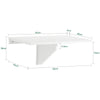 SoBuy FWT03-W Table Murale Pliante, Table de Cuisine Extensible, Bureau Compact, Design Gain de Place, Idéale pour Petits Espaces, Cuisine, Bureau, Salle à Manger, 60x40cm Blanc
