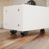 SoBuy FWT105-II-W Bureau Rabattable Ultra-fin 25 cm avec Étagères et Boîte Coulissante à Roulettes – Blanc, 64×25×100,6 cm