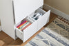 Prévente SoBuy FWT109-WN Bureau pliant gain de place 63 cm avec 2 tiroirs et étagères – Blanc et bois