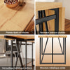 SoBuy FWT113-N Table à Manger Pliante et Extensible 3 Formats (10–153–200 cm), 2 à 8 Personnes, Plateau Effet Bois et Cadre Métal – Naturel