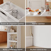 SoBuy FWT115-W Îlot Central de Cuisine à Table Pliante Extensible – Plan de Travail, Rangement – 65,3×199,5×120 cm, Blanc