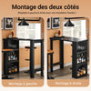 SoBuy FWT17-II-SCH Table de Bar Haute de Cuisine Table Mange Debout pour Petits Espaces, Bar pour Cuisine, Salon, Bureau ou Bar à Café Noire 112 x 57 x 106 cm