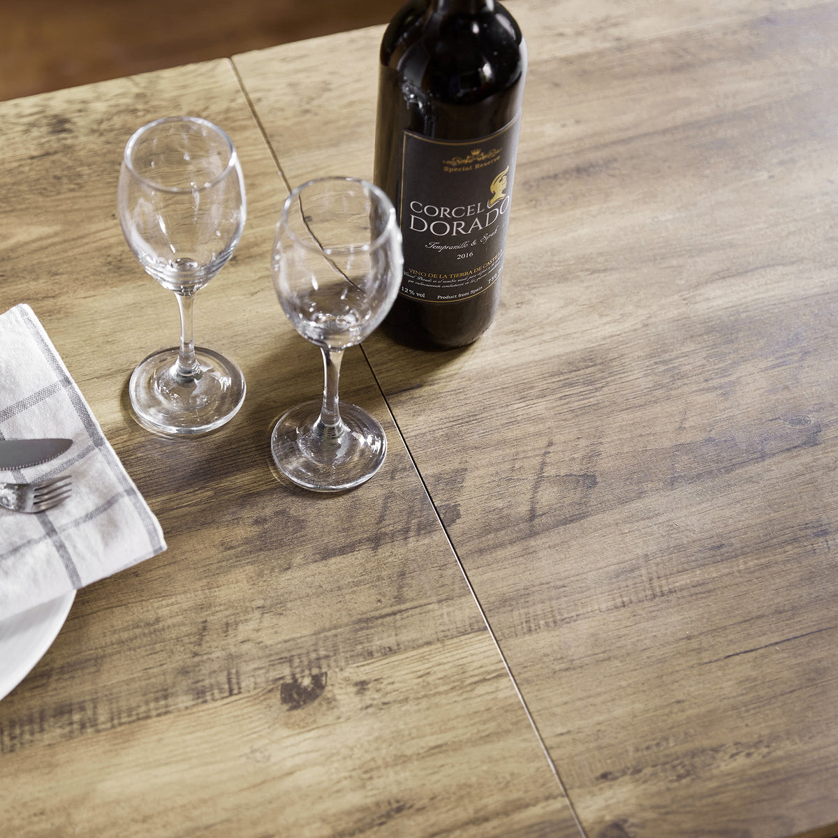 SoBuy FWT62-N Table Pliante avec 2 Abattants et 3 Étagères de Rangement, Table de Cuisine Salle à Manger Pliable, Économie d'espace, 180 x 60 x 77cm