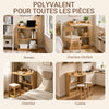 SoBuy FWT92-N Bureau Mural Pliant avec 3 Étagères Intégrées – 64×58×82 cm Déplié, 20 cm Plié, Charge 35 kg, Naturel