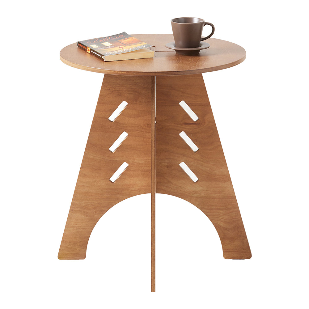 SoBuy HFBT01-BR  Table d'appoint Ronde en Bois Table Basse Ronde Table de Nuit Table de Chevet Bouts de Canapé en Tenons et M