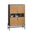 SoBuy HFSB03-SCH Buffet de Cuisine, Armoire de Cuisine, Vaisselier Cuisine, avec 3 Compartiments Ouverts, 84 x 40 x 132 cm