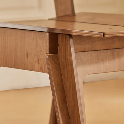 SoBuy HFST01-BR Chaise Design en Bois Confortable Ergonomique Chaise de Salle à Manger avec Dossier Chaise de Bureau en Tenons et Mortaises