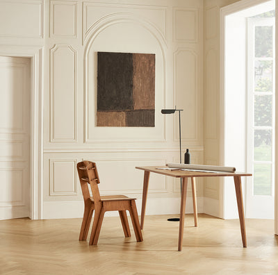SoBuy HFST01-BR Chaise Design en Bois Confortable Ergonomique Chaise de Salle à Manger avec Dossier Chaise de Bureau en Tenons et Mortaises