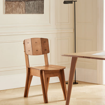 SoBuy HFST01-BR Chaise Design en Bois Confortable Ergonomique Chaise de Salle à Manger avec Dossier Chaise de Bureau en Tenons et Mortaises