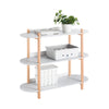 SoBuy HSTR01-H-HG Bibliothèque à 3 Niveaux, Étagère de Rangement, Étagère sur Pied en Bois à 3 Étages, Table d’Entrée, Table Console pour Salon, Bureau, Chambre, 100x33x88cm, Gris