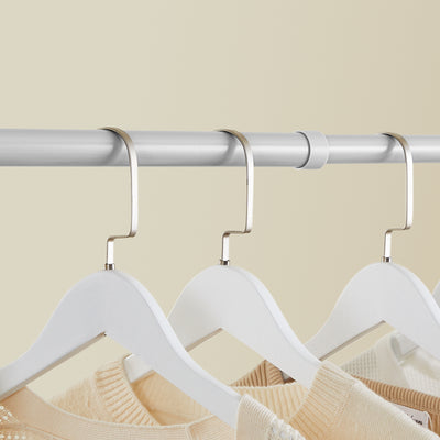 SoBuy KLS03-II-HG Portant à vêtements télescopique robuste – Penderie ouverte réglable avec tringles pour chambre/dressing, Gris
