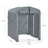 SoBuy KLS11-DG Abri de Jardin, Cabane de Jardin Exterieur Imperméable, abri Moto avec des Crochets, Garage pour Vélo et Outils, Abri Vélo, Rangement et Stockage, Gris, 120x176x163 cm